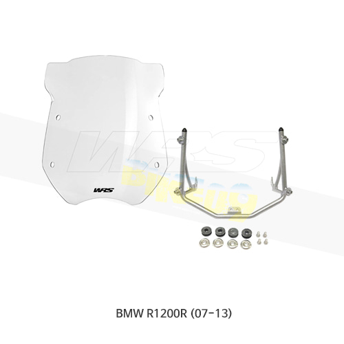 BMW R1200R (07-13) WRS 18인치 윈드스크린 4.5mm 두께 클리어 BM003T+BM202A