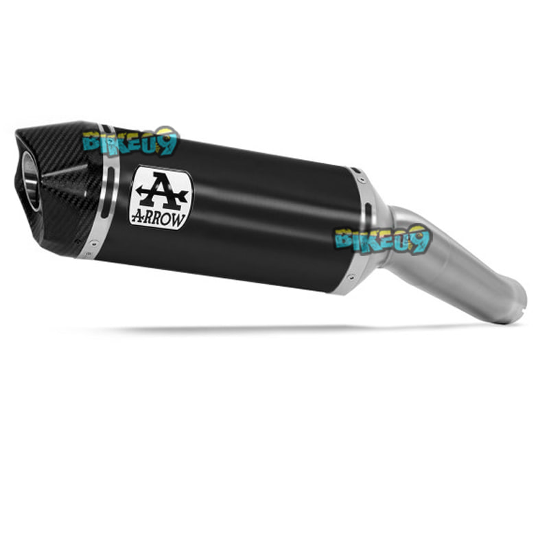 에로우 인디 레이스 HOMOLOGATED 블랙 알류미늄 FOR KTM 390 어드벤쳐 (20-) - 에로우 오토바이 머플러 배기 72627AKN