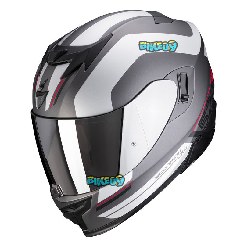 바고로스 헬멧 스콜피온 엑소-520 에어 리멘즈 메트 실버-레드 - 바고로스 퍼포먼스
