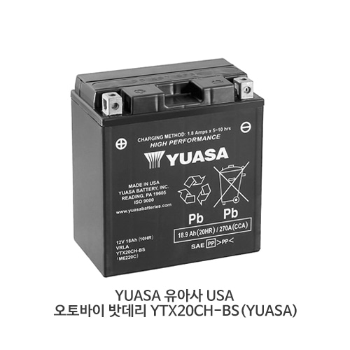 YUASA 유아사 USA 오토바이 밧데리 YTX20CH-BS(YUASA)