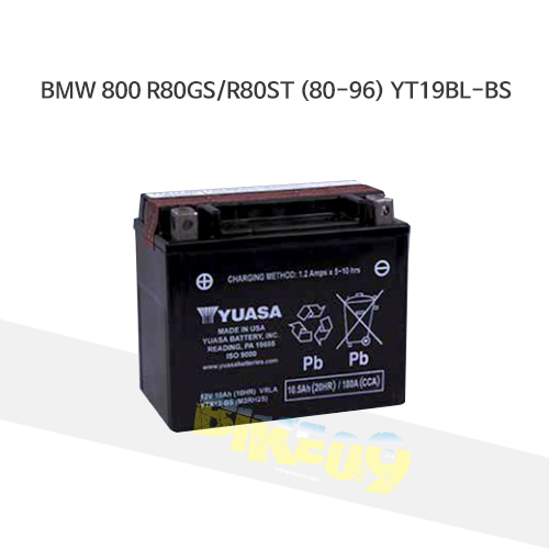 YUASA 유아사 BMW 800 R80GS/R80ST (80-96) 배터리 YT19BL-BS 밧데리