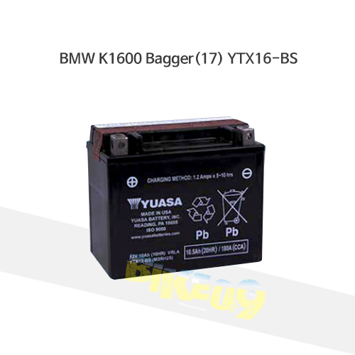 YUASA 유아사 BMW K1600 Bagger(17) 배터리 YTX16-BS 밧데리