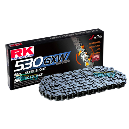 RK 530 GXW 하이 퍼포먼스 Sealed 체인, 120 링크, 530 사이즈 - 오토바이 금장 체인 RK530GXWBB-120