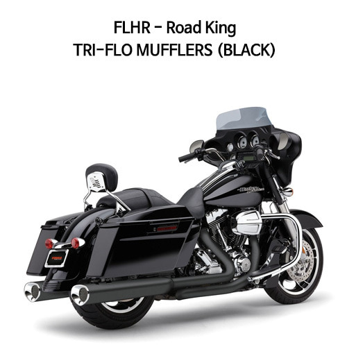 TRI-FLO BLACK 슬립온 할리 머플러 코브라 베거스 로드킹(95-16)