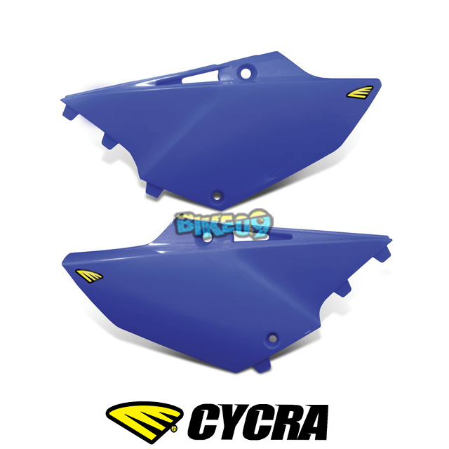 싸이크라 야마하 YZ125/YZ250 사이드 넘버 플레이트 (블루) - 오토바이 튜닝 부품 1CYC-2778-62