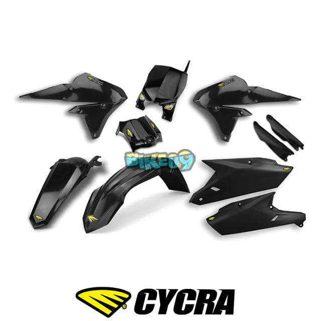 싸이크라 야마하 YZ250F/YZ450F 컴플리트 파워플로우 바디 키트 (블랙) - 오토바이 튜닝 부품 1CYC-9312-12
