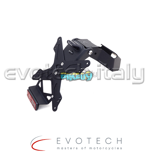 에보텍 이탈리아 트라이엄프 타이거 스포츠 660 22 조절 가능한 번호판 홀더 - 오토바이 튜닝 부품 ESTR-0716