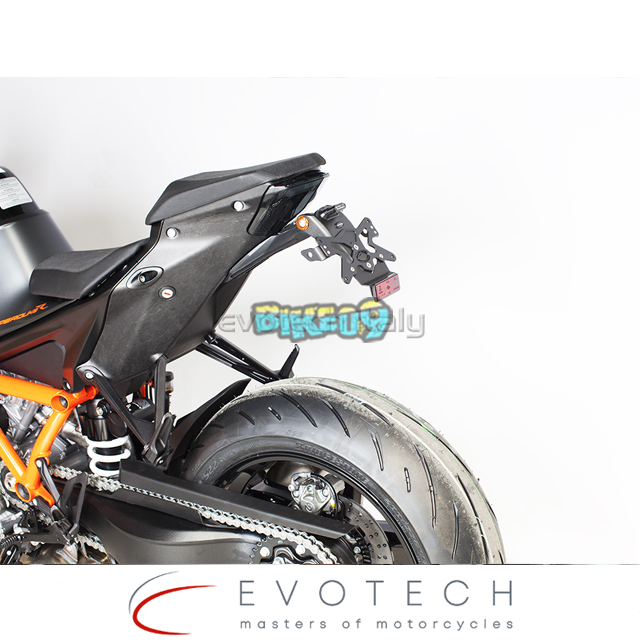에보텍 이탈리아 KTM 1290 슈퍼듀크 R (20-23) 조절 가능한 번호판 홀더 - 오토바이 튜닝 부품 ESTR-0915