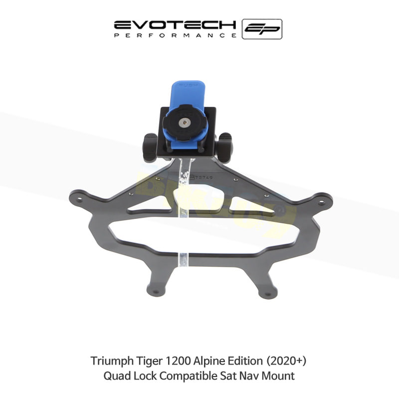에보텍 TRIUMPH 트라이엄프 타이거1200 Alpine Edition (2020+) 오토바이 Quad Lock 네비 휴대폰 거치대 PRN014516-014568-12