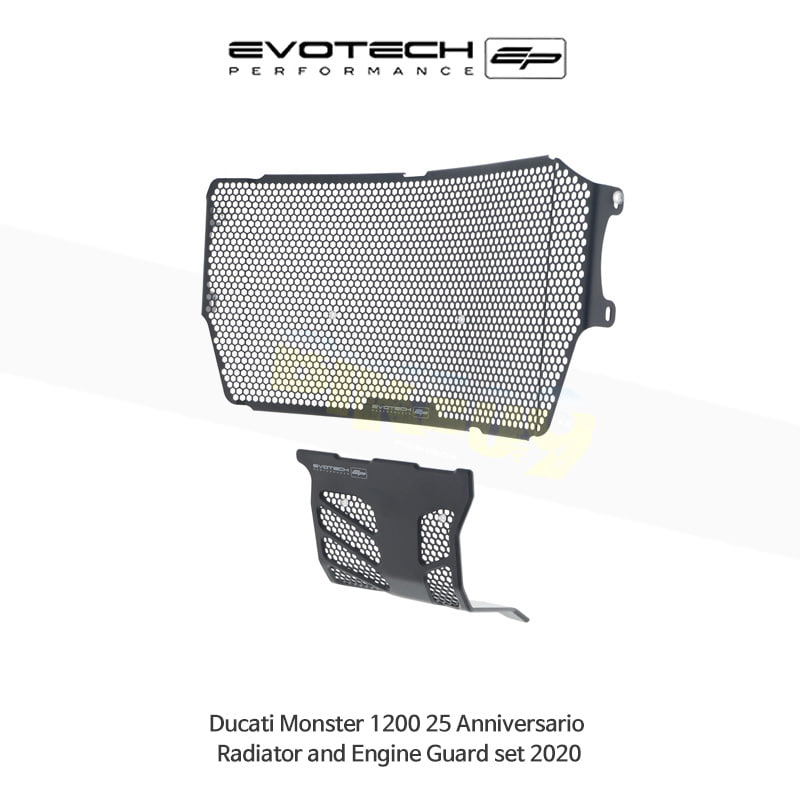 에보텍 DUCATI 두카티 몬스터1200 (2020) 25주년 에디션 오토바이 라지에다가드 엔진가드 프레임슬라이더 세트 PRN011674-011684-05