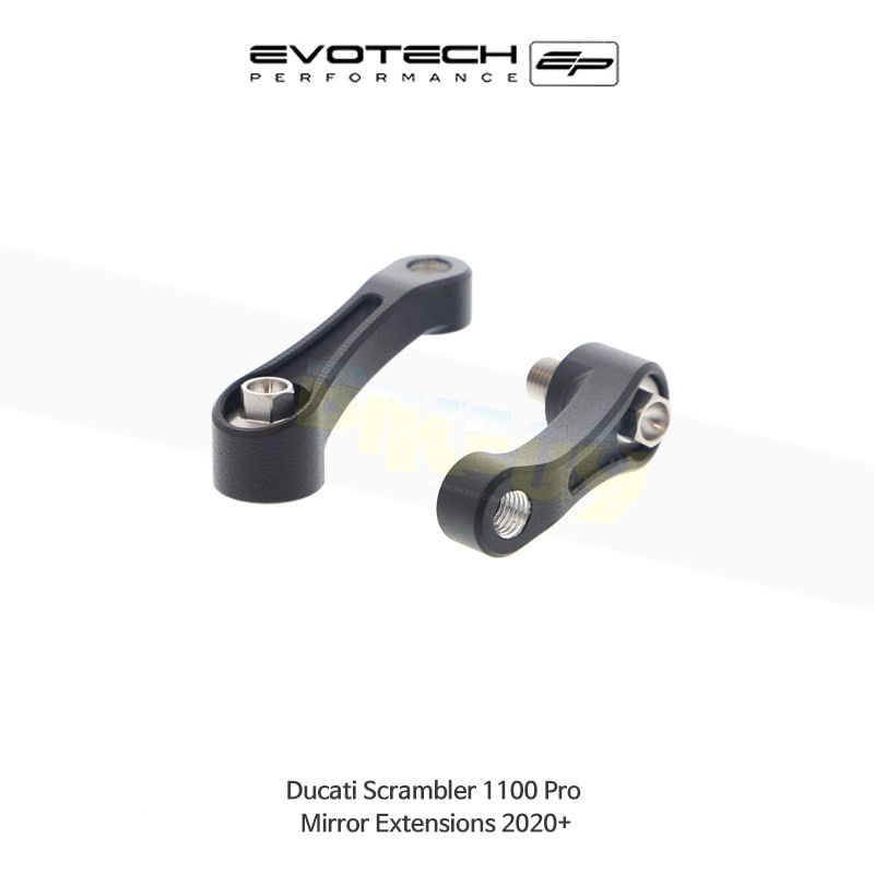 에보텍 DUCATI 두카티 스크램블러1100 Pro (2020+) 오토바이 백미러 확장 브라켓 PRN013071-20