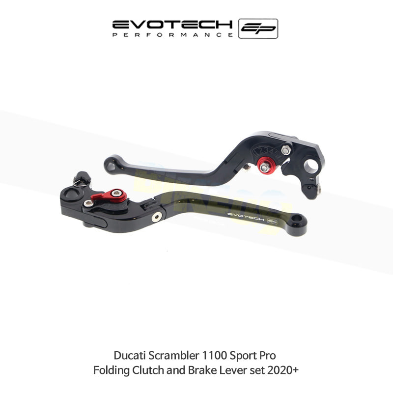 에보텍 DUCATI 두카티 스크램블러1100 Sport Pro (2020+) 오토바이 접이식 브레이크레바 클러치레바 세트 PRN002764-002765-20