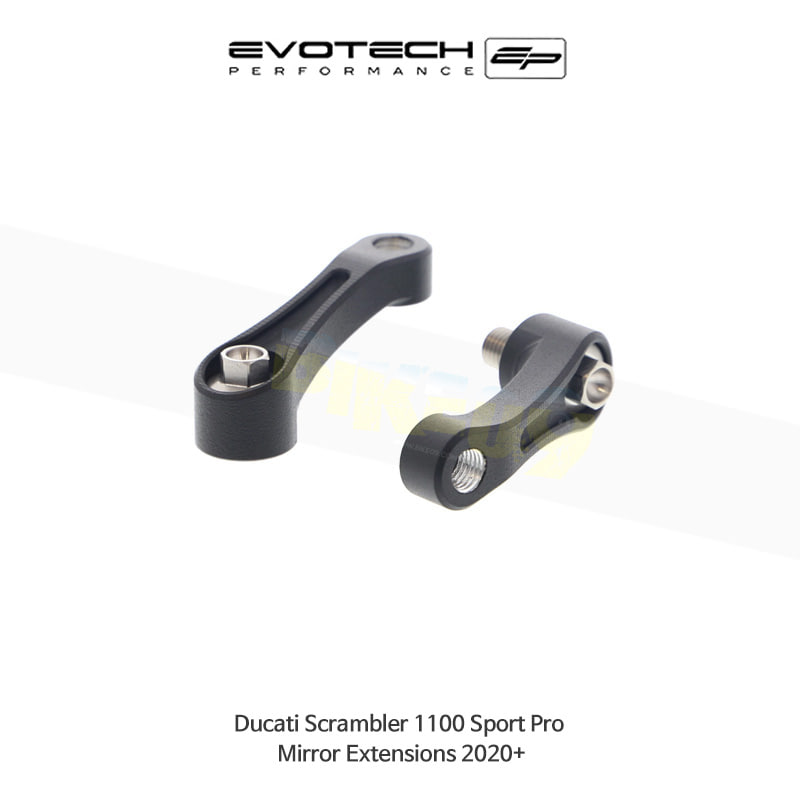 에보텍 DUCATI 두카티 스크램블러1100 Sport Pro (2020+) 오토바이 백미러 확장 브라켓 PRN013071-19