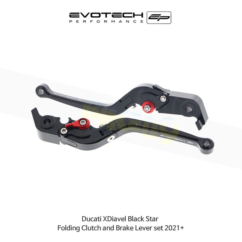 에보텍 DUCATI 두카티 엑스디아벨 Black Star (2021+) 오토바이 접이식 브레이크레바 클러치레바 세트 PRN002406-002408-78