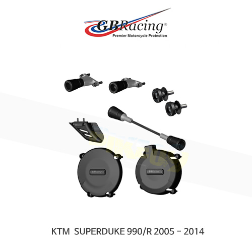 GB레이싱 엔진가드 프레임 슬라이더 KTM 슈퍼듀크990/R 모터사이클 캐시 프로텍션 BUNDLE (05-14) CP-SD-CS-GBR