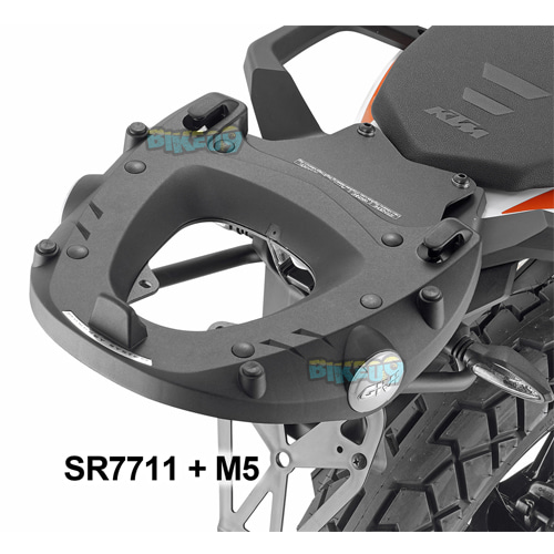 기비 KTM 390 어드벤처 리어 랙 스페시픽 for 모노키 or 모노락 탑 케이스 M5/M5M/M6M/M9A/M9B/EX2M, 미포함 - 기비 오토바이 부품 SR7711