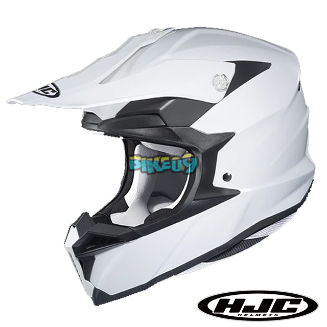 HJC i50 솔리드 화이트 오프로드 헷멧 - 홍진 헬멧 오토바이 용품 안전 장비