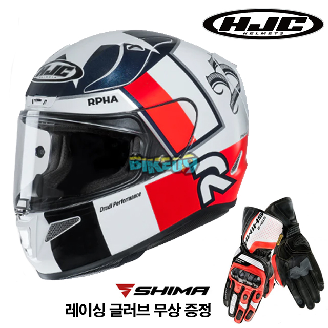 HJC 알파 11 벤 스피스 (레이싱 글러브 무상 증정) - 홍진 헬멧 오토바이 용품 안전 장비 MC1