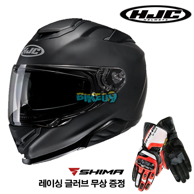 HJC 알파 71 솔리드 매트 블랙 (레이싱 글러브 무상 증정) - 홍진 헬멧 오토바이 용품 안전 장비