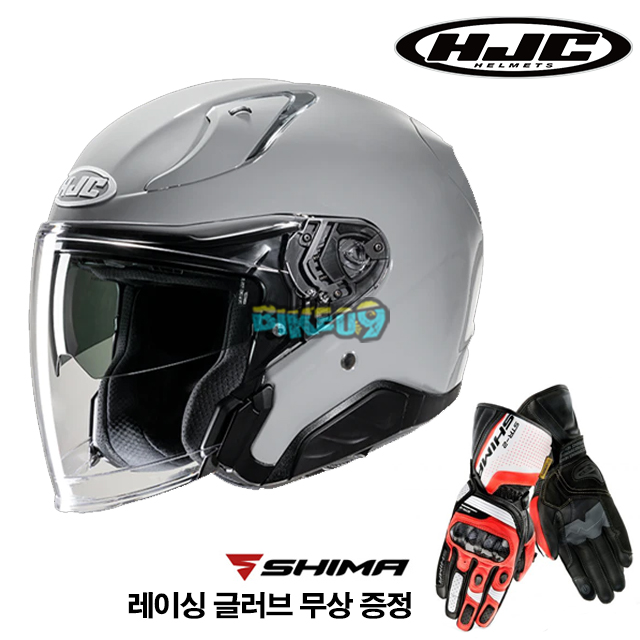HJC 알파 31 솔리드 N.그레이 (레이싱 글러브 무상 증정) - 홍진 헬멧 오토바이 용품 안전 장비