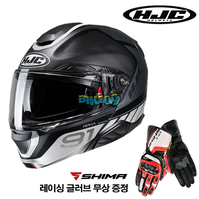 HJC 알파 91 라피노 (레이싱 글러브 무상 증정) - 홍진 헬멧 오토바이 용품 안전 장비 MC5SF