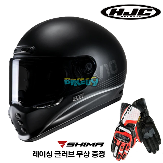 HJC V10 타미 풀페이스 헬멧 (레이싱 글러브 무상 증정) - 홍진 헬멧 오토바이 용품 안전 장비 MC5SF