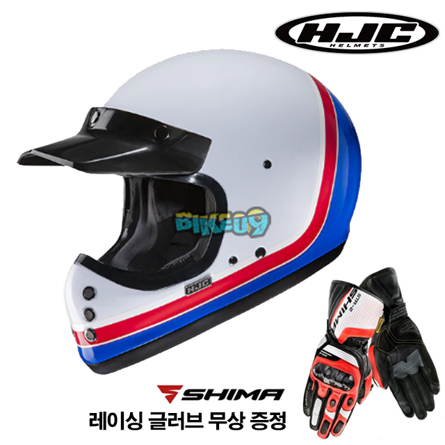 HJC V60 스코비 풀페이스 헬멧 (레이싱 글러브 무상 증정) - 홍진 헬멧 오토바이 용품 안전 장비 MC21