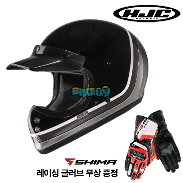 HJC V60 스코비 풀페이스 헬멧 (레이싱 글러브 무상 증정) - 홍진 헬멧 오토바이 용품 안전 장비 MC5