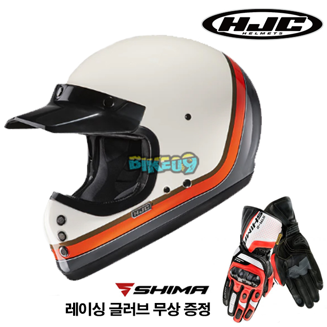HJC V60 스코비 풀페이스 헬멧 (레이싱 글러브 무상 증정) - 홍진 헬멧 오토바이 용품 안전 장비 MC7
