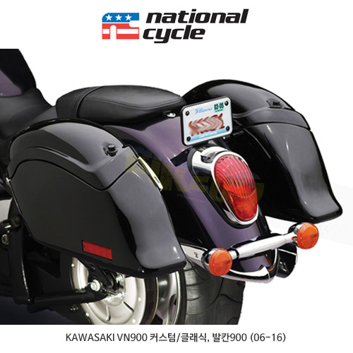 네셔널싸이클 가와사키 KAWASAKI VN900 커스텀/클래식, 발칸900 (06-16) 크루즈라이너 퀵 릴리즈 새들백+크롬 마운트킷 N1101+KIT-SBC106