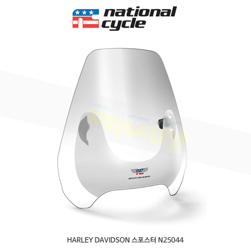 네셔널싸이클 할리데이비슨 HARLEY DAVIDSON 스포스터 디플렉터 스크린 퀵셋 1+1/4인치(32mm) 핸들용 윈드스크린 - 클리어 N25044