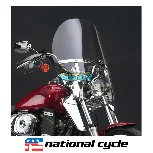 네셔널싸이클 할리 데이비슨 스위치블레이드 퀵 릴리즈 윈드쉴드 (H 49.5cm  x W 58.4cm) - 스크린 오토바이 튜닝 부품 N21119A