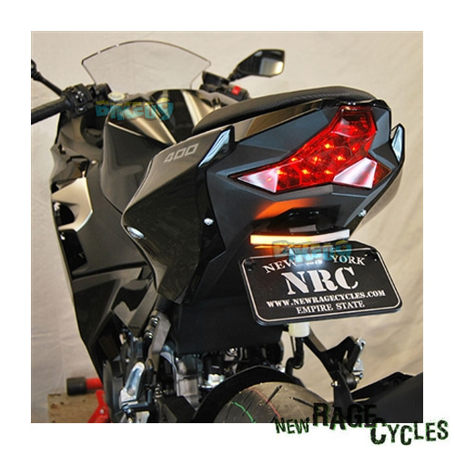 NRC 가와사키 닌자 400 펜더 일리미네이터 - 뉴레이지사이클 오토바이 휀다리스킷 넘버 플레이트 깜박이 브레이크등 N400-FE