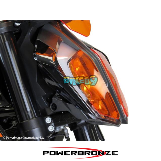 파워브론즈 헤드라이트 프로텍터 KTM 390 듀크 17-23 - 윈드 스크린 오토바이 튜닝 부품 440-KT598