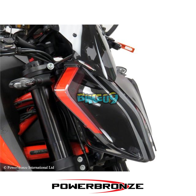 파워브론즈 헤드라이트 프로텍터 KTM 1290 슈퍼 듀크 R 20-23 (풀) - 윈드 스크린 오토바이 튜닝 부품 440-KT626