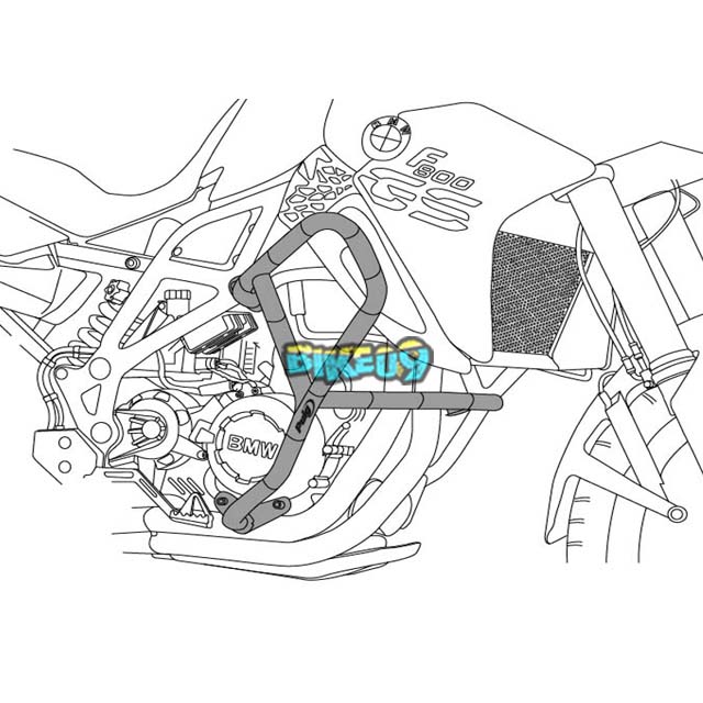 퓨익 엔진 가드 가와사키 버시스 650 - 오토바이 튜닝 부품 7773