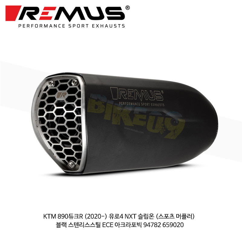 레무스 KTM 890듀크R (2020-) 유로4 NXT 슬립온 (스포츠 머플러) 블랙 스텐리스스틸 ECE 아크라 머플러 오토바이 튜닝 부품 94782 659020