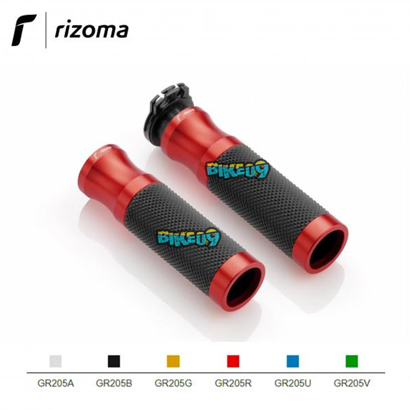 리조마 한 쌍의 리조마 스포트 22MM 빨간색 알루미늄 범용 그립 - 오토바이 튜닝 부품 GR205R