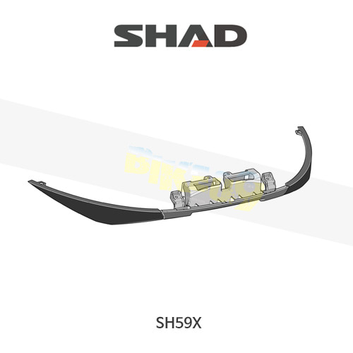 SHAD 샤드 탑케이스 SH59X 보수용 프론트 렌즈(프론트 프레임) D1B59CAR