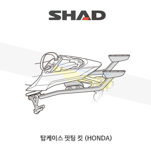 SHAD 샤드 탑케이스 핏팅 킷 혼다 HONDA CBR500R/CB500F (16-18) H0CB56ST (3P 사이드케이스 동시장착)