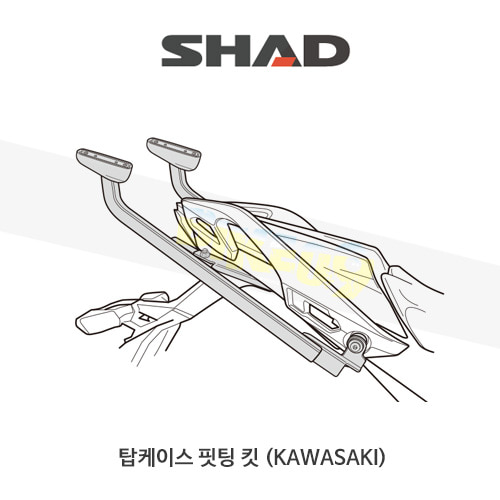 SHAD 샤드 탑케이스 핏팅 킷 가와사키 KAWASAKI Z1000SX (2018-) K0ZS18ST