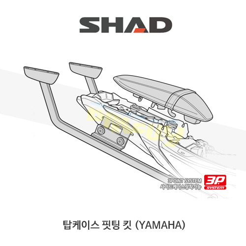 SHAD 샤드 탑케이스 핏팅 킷 야마하 YAMAHA MT07 (18-19) Y0MT78ST (3P 사이드케이스 동시장착)