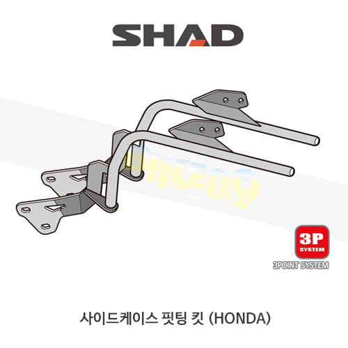 SHAD 샤드 3P 시스템 사이드케이스(SH36/35/23) 핏팅 킷 혼다 HONDA CBR500R/CB500F (13-15) H0CF54IF