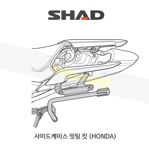 * SHAD 샤드 3P 시스템 사이드케이스(SH36/35) 핏팅 킷 혼다 HONDA 인테그라750 (2016-) H0NG76IF