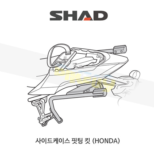 SHAD 샤드 3P 시스템 사이드케이스(SH36/35/23) 핏팅 킷 혼다 HONDA CBR500R/CB500F (16-18) H0CB56IF