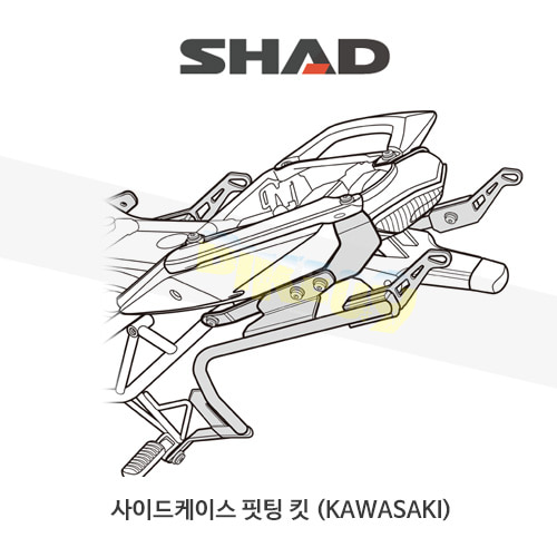 SHAD 샤드 3P 시스템 사이드케이스(SH36/35) 핏팅 킷 가와사키 KAWASAKI 버시스650 (10-15) K0VR60IF (3P 사이드케이스 동시장착)