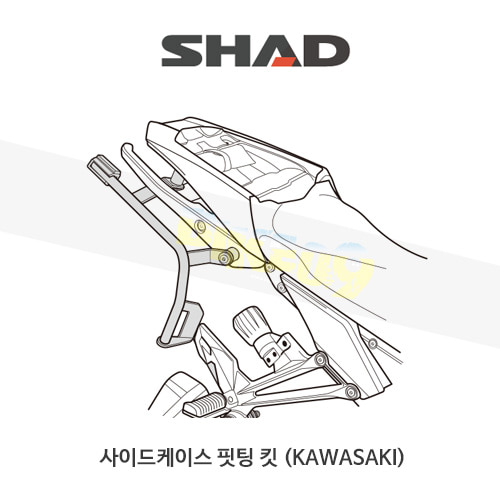 SHAD 샤드 3P 시스템 사이드케이스(SH36/35/23) 핏팅 킷 가와사키 KAWASAKI Z1000SX (15-16) K0ZS16IF