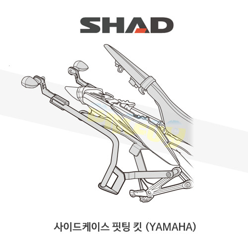 SHAD 샤드 3P 시스템 사이드케이스(SH36/35/23) 핏팅 킷 야마하 YAMAHA MT09 (17-19) Y0MT97IF
