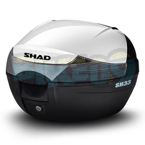 샤드 SH33 화이트 탑 박스 커버 케이스 액세서리 - 샤드 오토바이 탑박스 싸이드 케이스 가방 브라켓 D1B33E208