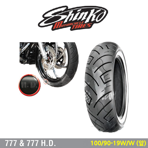 오토바이 타이어 신코타이어 SR777 W/W 100/90-19 W/W (앞)